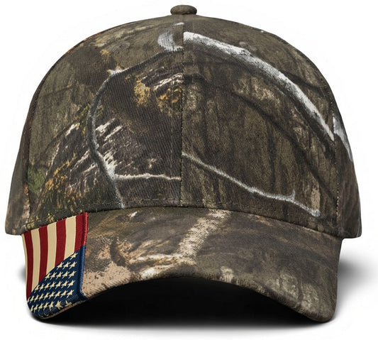 Camo Woven USA Flag Cap - LC350