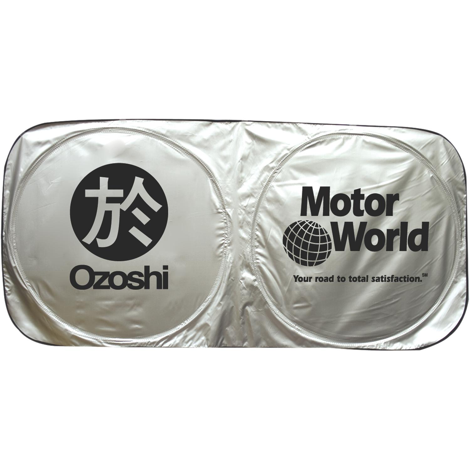 Black Silver Car Sun Shade