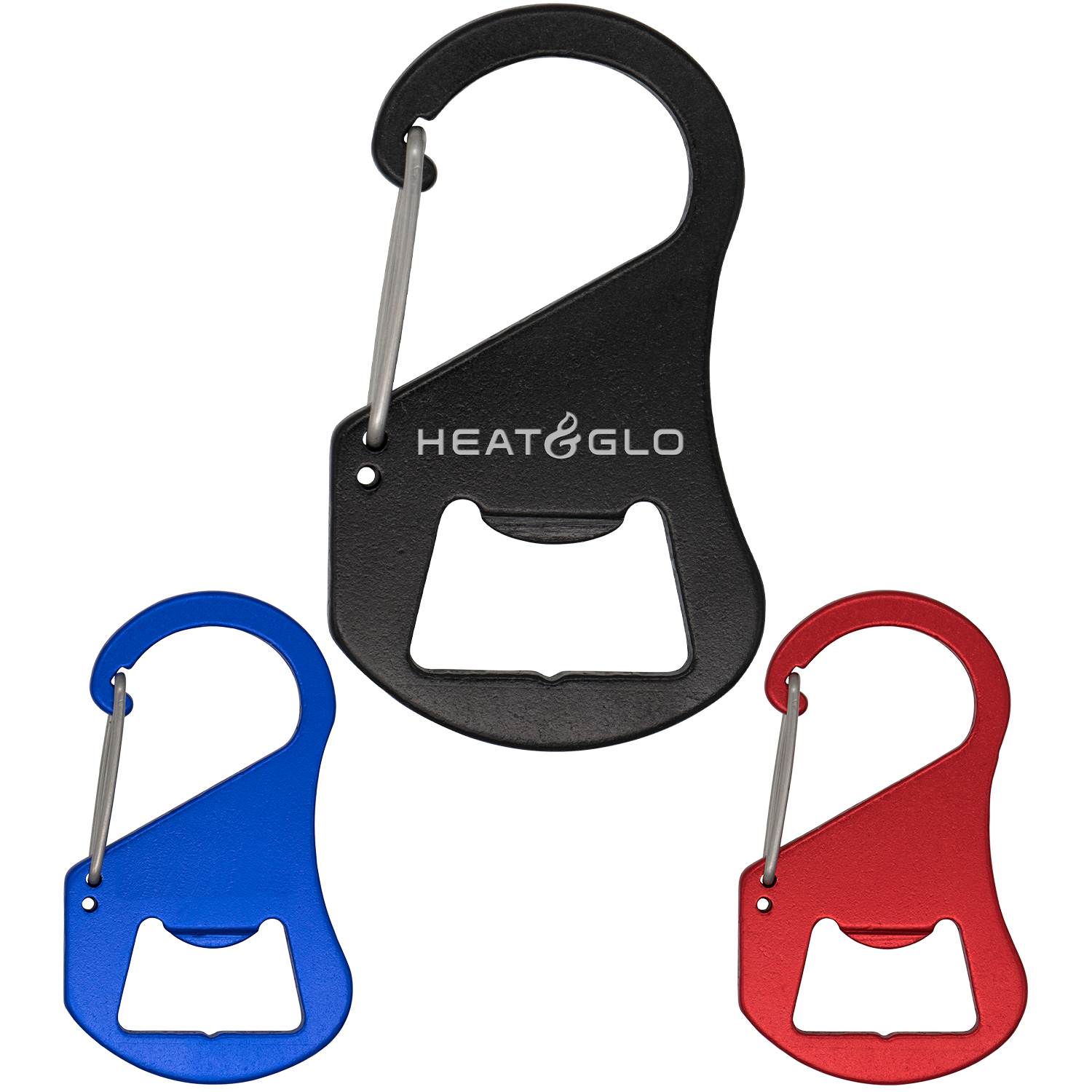 Black Carabiner Bottle Opener