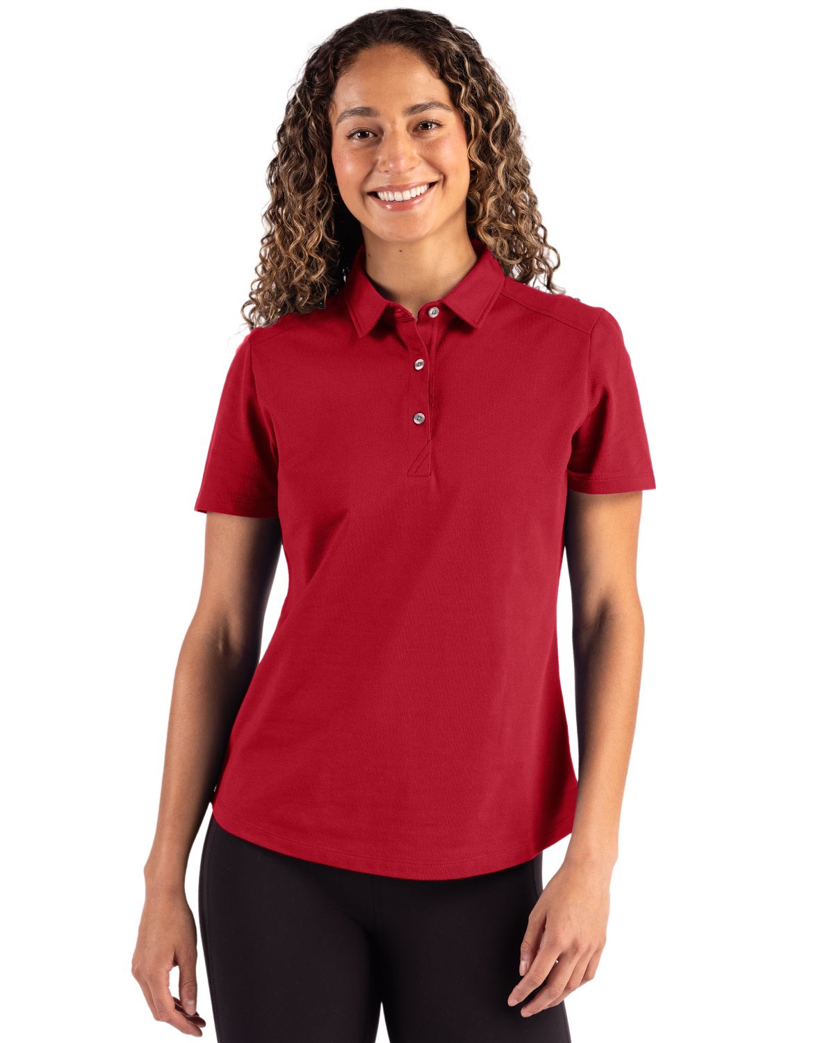 Cardinal Red Cutter & Buck Advantage Refresh Epic Confidence Recycled Womens Tri-Blend Pique Polo  - XS