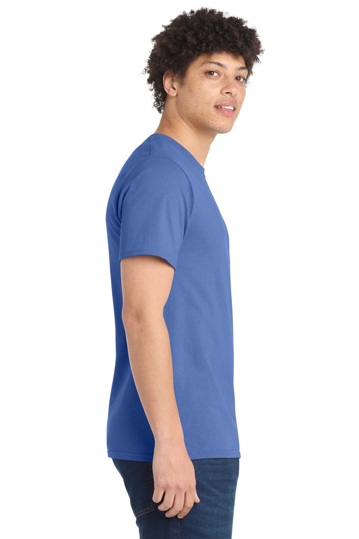 Carolina Blue Port & Company Tall Essential Tee. PC61T
