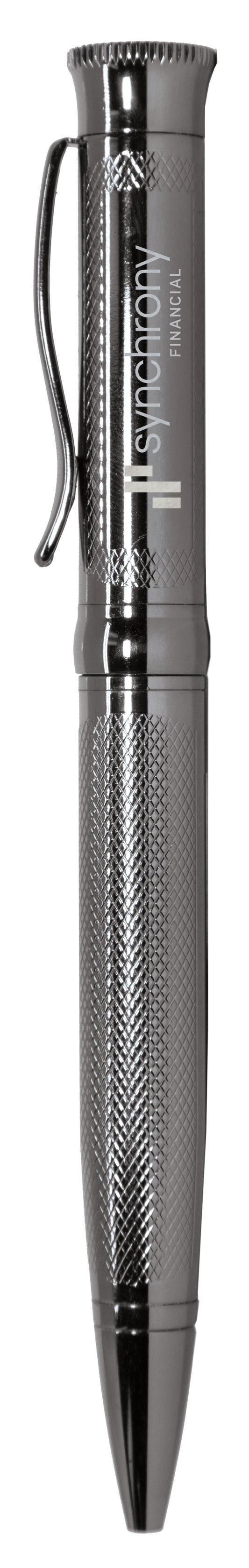 Textured Twist Action Ballpoint Pen With Textured Decoration