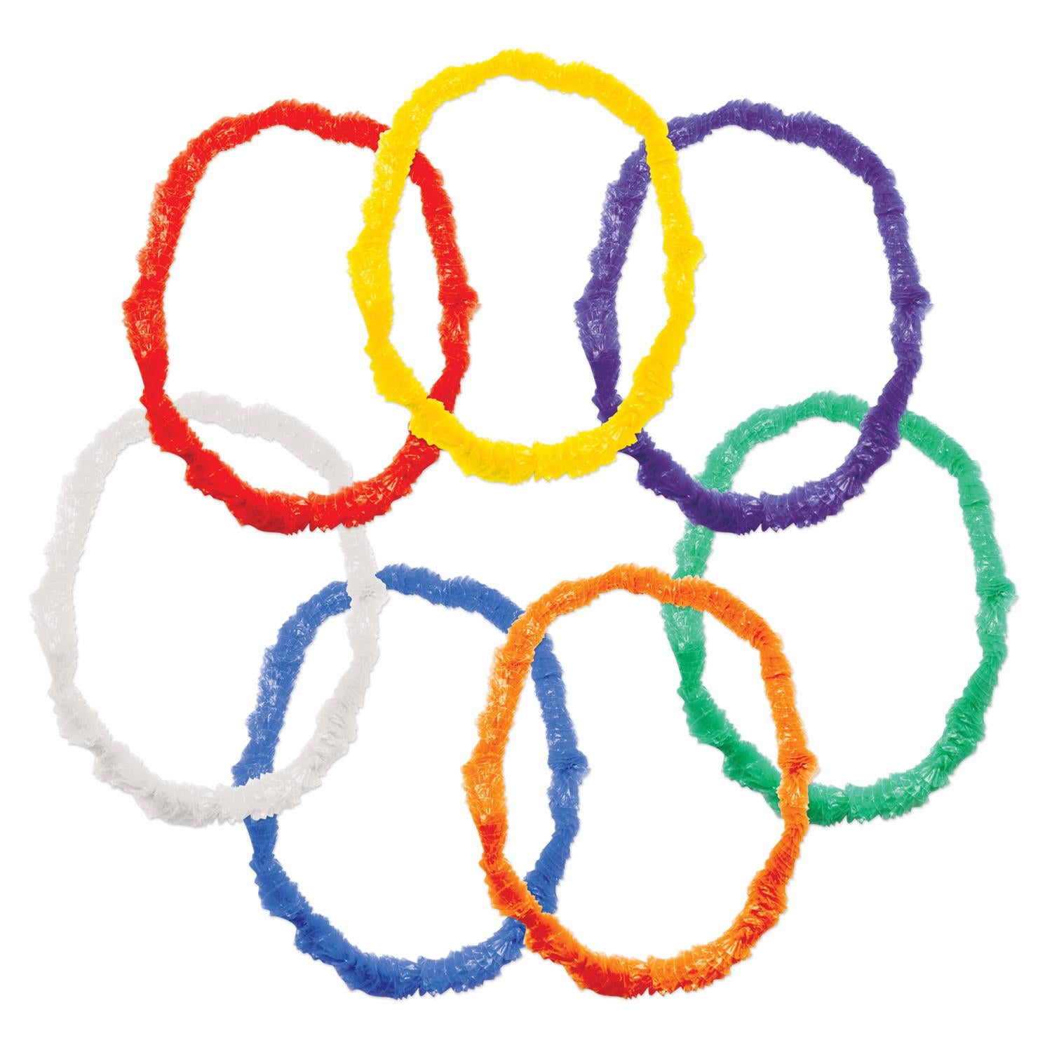 Multicolor 33' Plastic Leis 1/2' Thick
