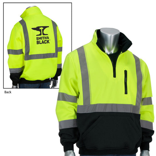 Quarter-Zip Pullover Black Bottom Sweatshirt