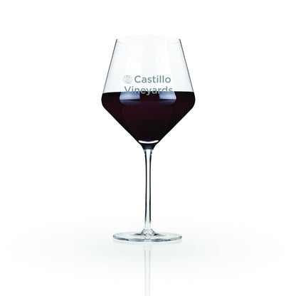 Viski® Raye Angled Crystal Burgundy Glass