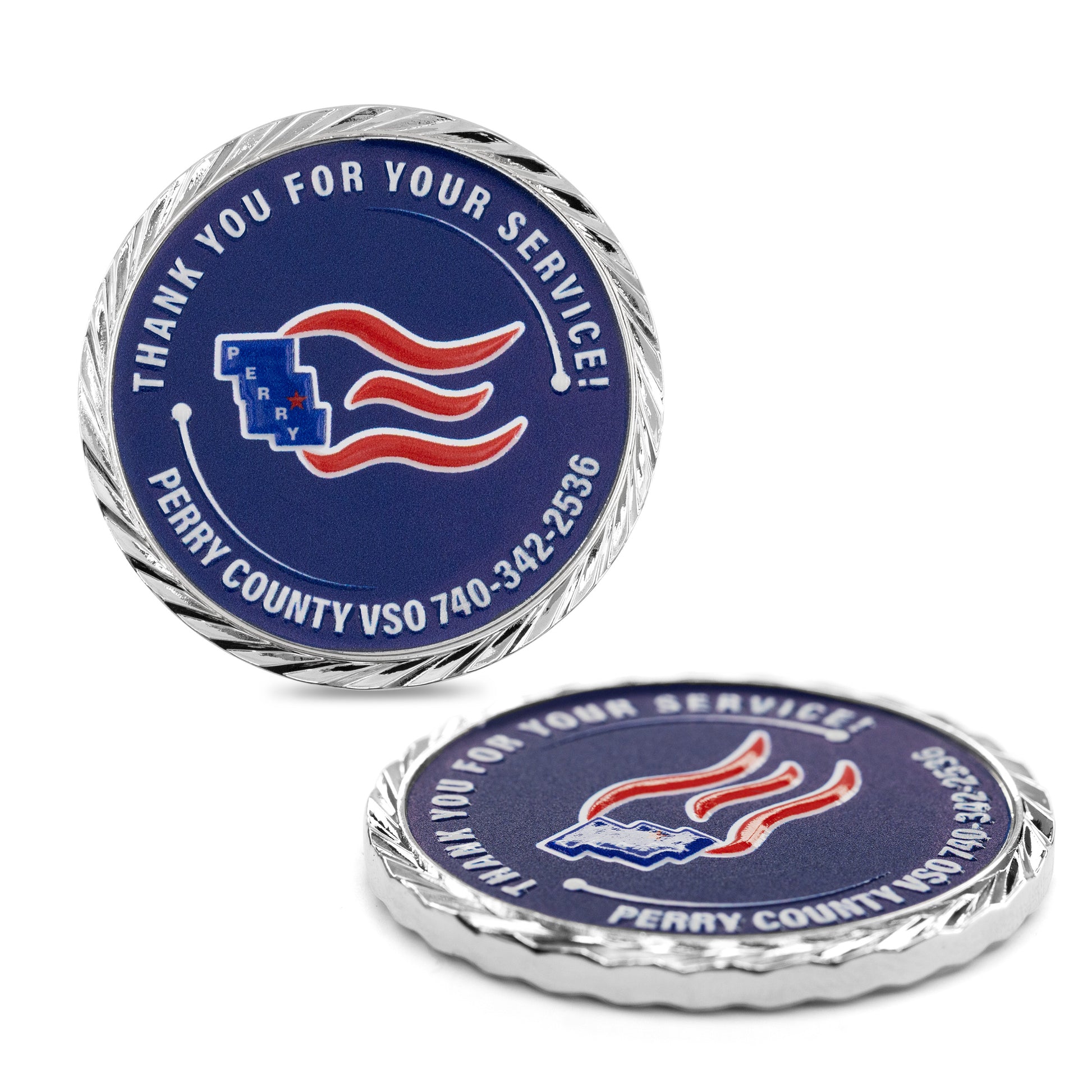 1.75" Speed Challenge Coin Oblique Edge w/ 3D Texture Print