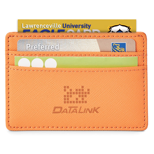Genuine leather rfid card holder