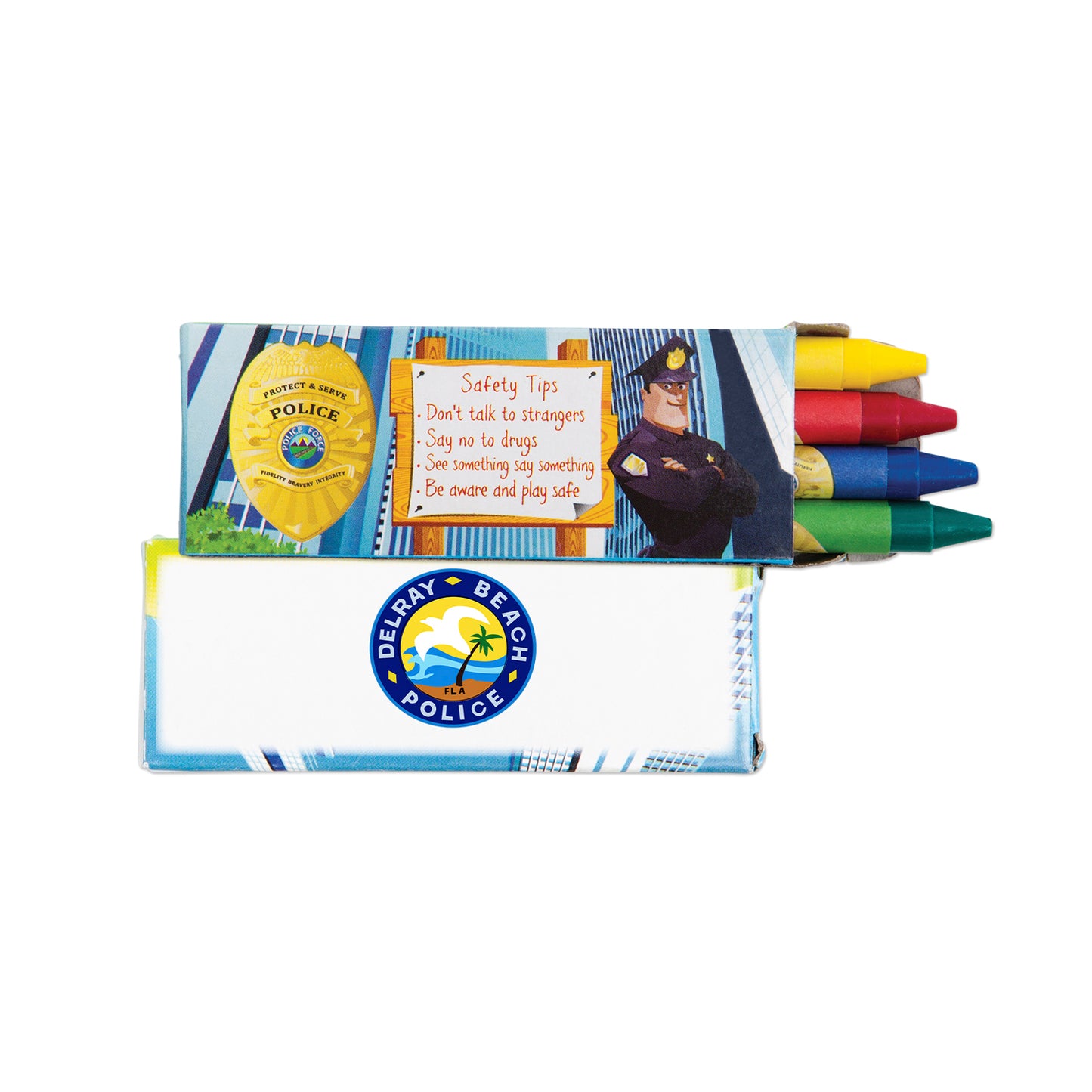 4 Pack Police Safety Crayons