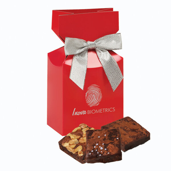 Gourmet Brownies in Red Premium Delights Gift Box