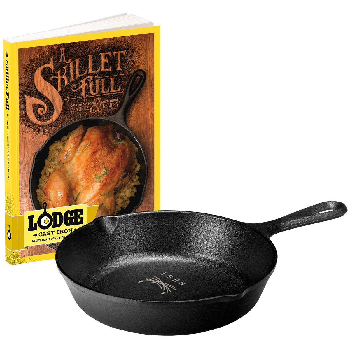 Lodge® 8" Cast Iron/Skillet Full Cookbook Gift Set