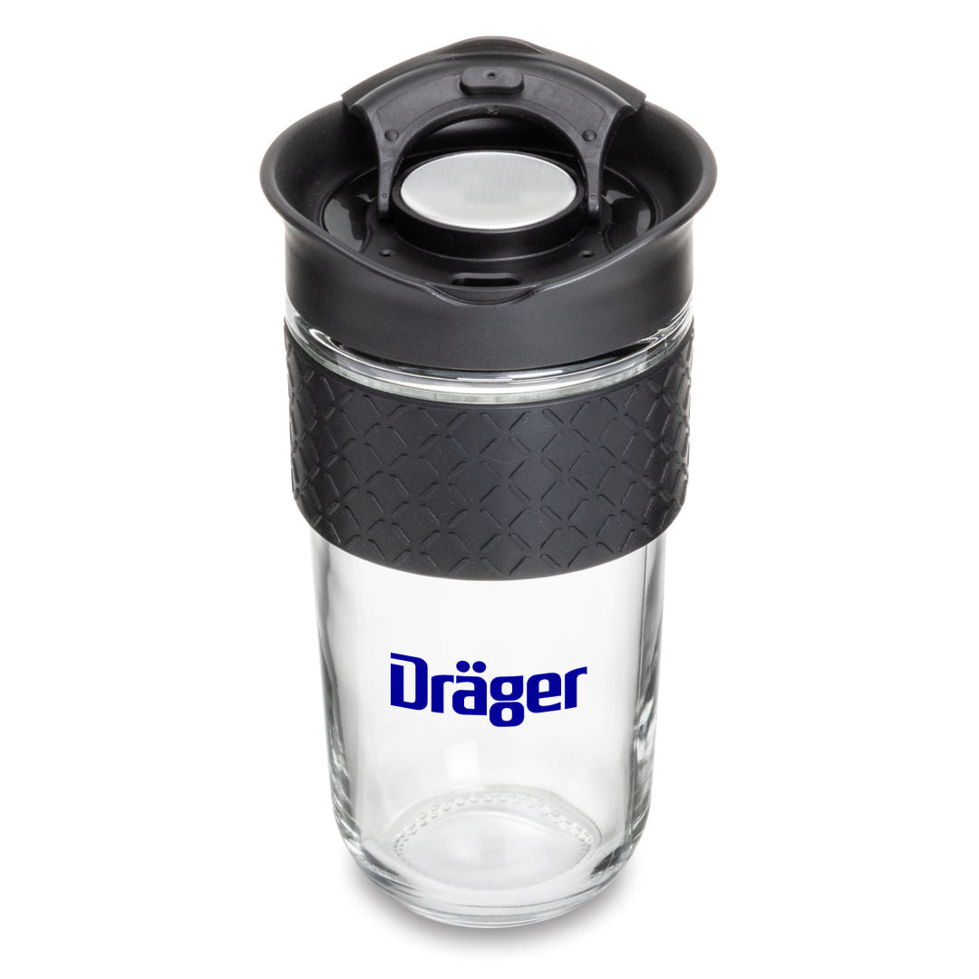 Adana Glass Large Tumbler w/Silicone Band - 18oz