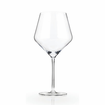 Viski® Raye Angled Crystal Burgundy Glass