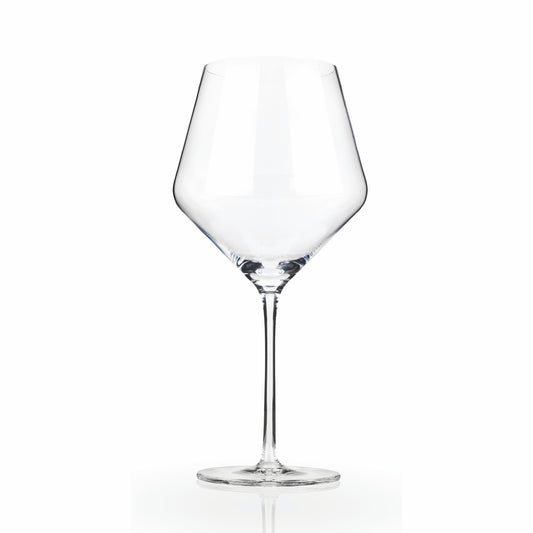 Viski® Raye Angled Crystal Burgundy Glass