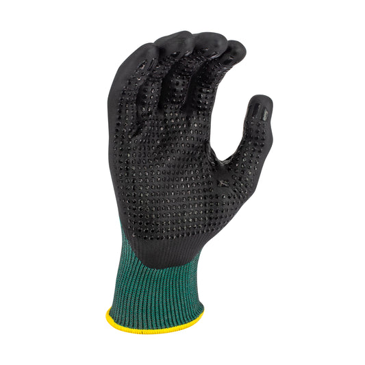 RWG738 TEKTYE® A4 Dark Green Nitrile Dip Cut Protective Work Glove - Size L