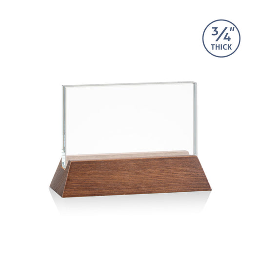 Walkerton VividPrint™ Award - Starfire/Walnut (Horiz)