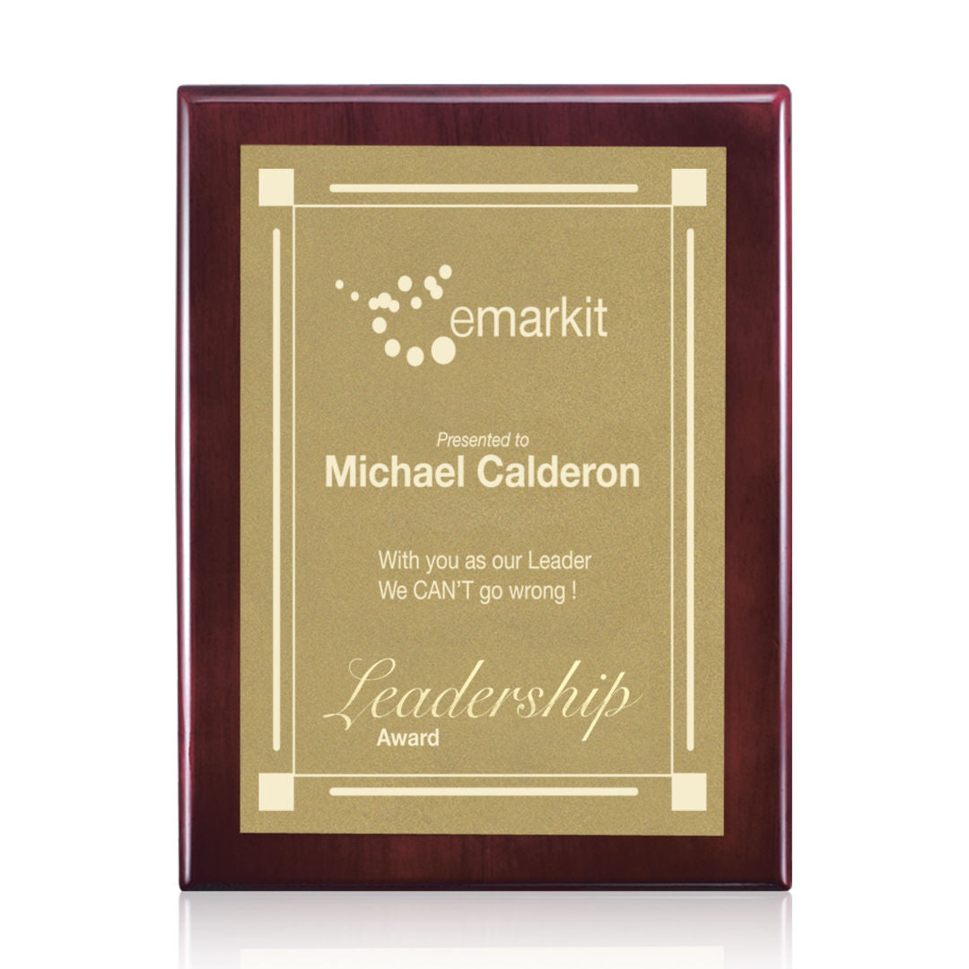 Oakleigh/Warden Plaque - Rosewood Finish