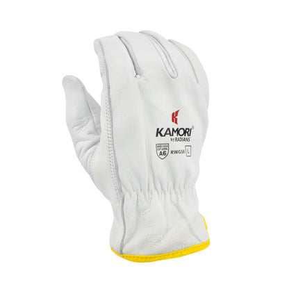 RWG58 KAMORI® A6 White Grain Goatskin Driver - Size L