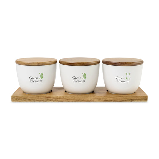 Wood La Cuisine Appetizer Trio Tray