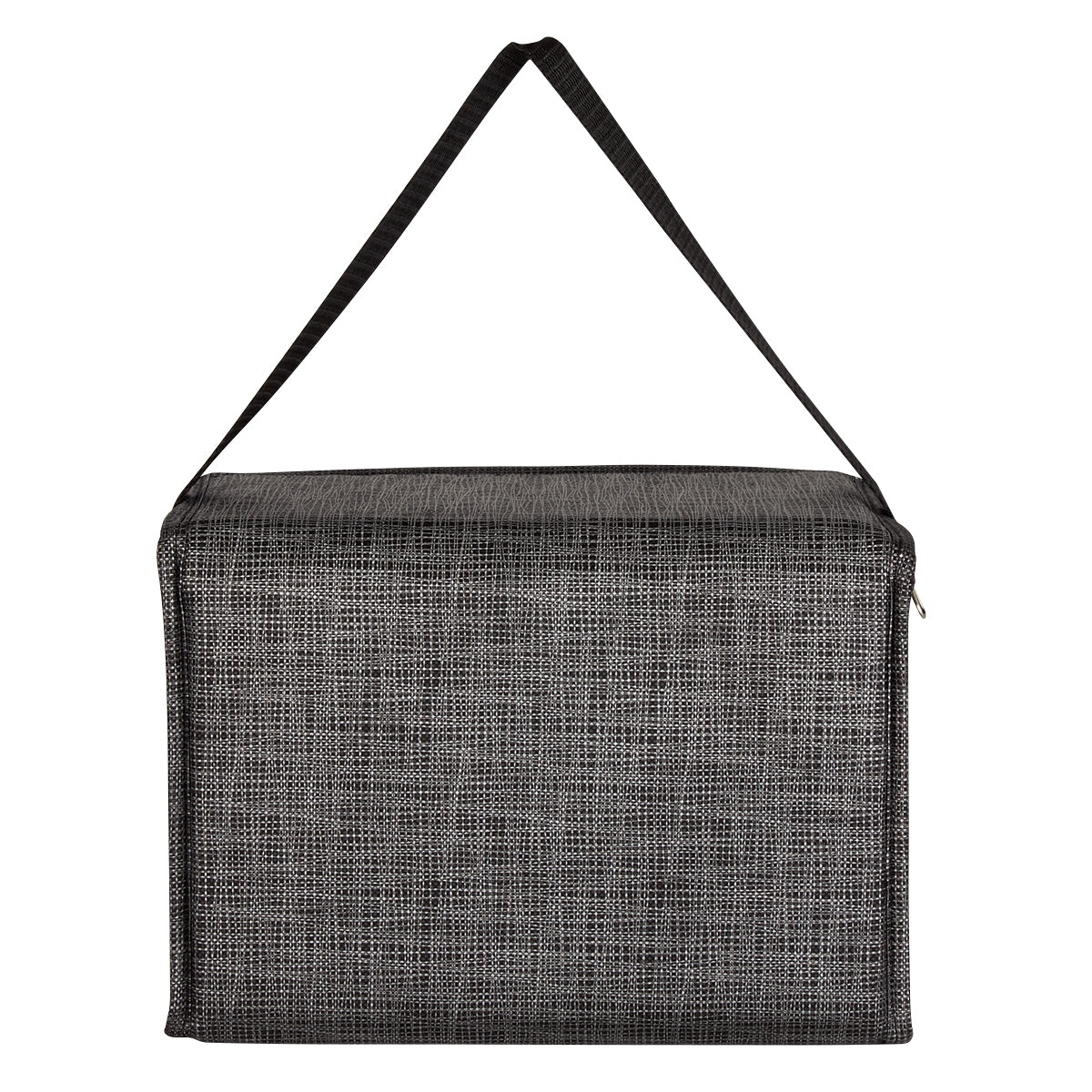 CHARCOAL Crosshatch Non-Woven Lunch Bag  grouped