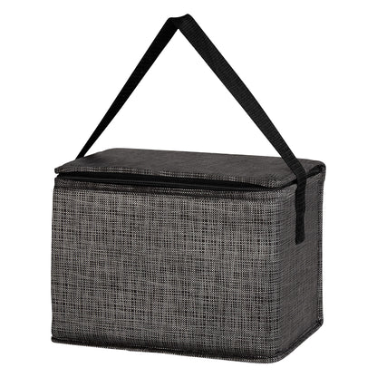 CHARCOAL Crosshatch Non-Woven Lunch Bag plain grouped