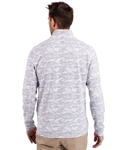 Cutter & Buck Traverse Stretch Eco Camo Print Quarter Zip Mens Pullover