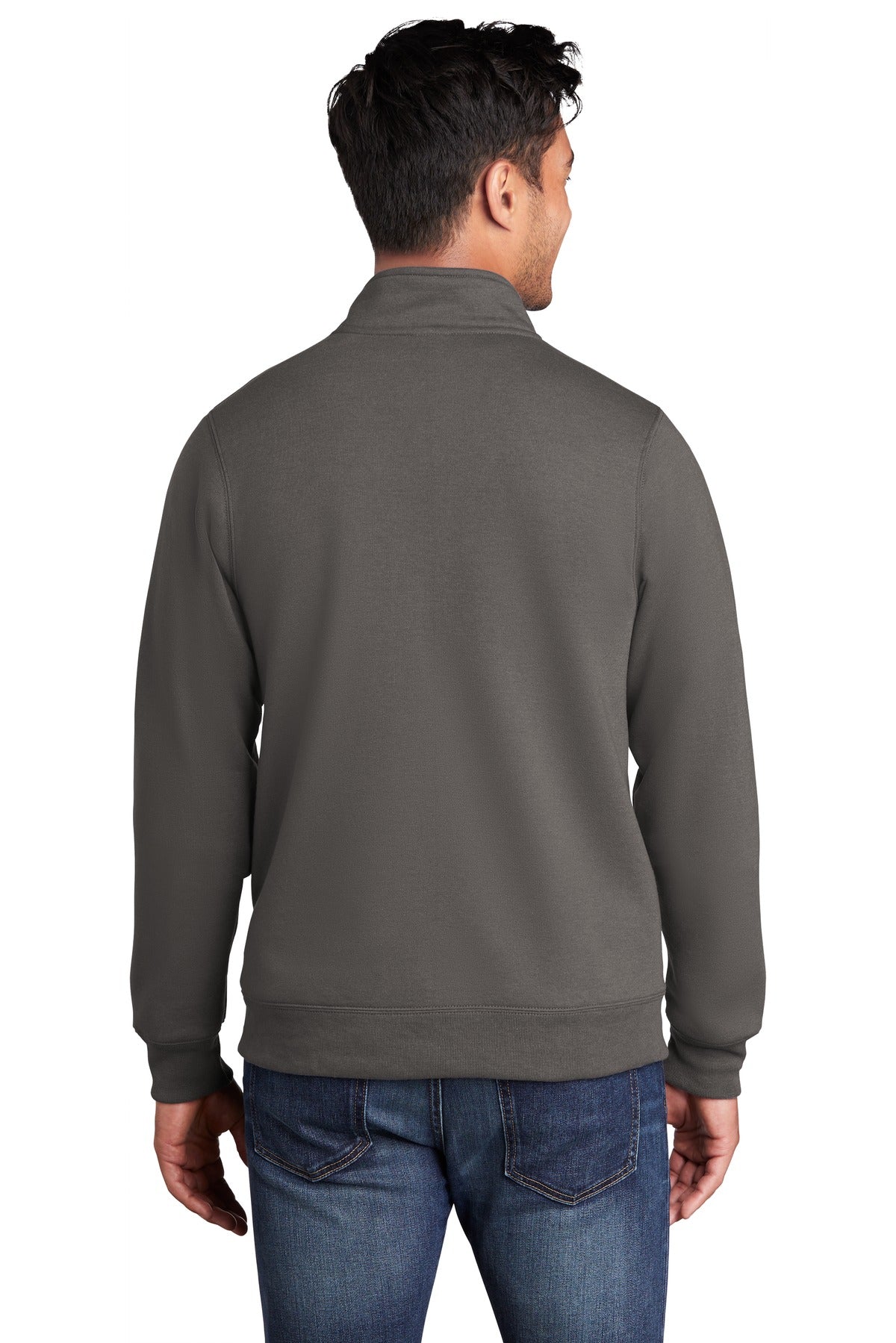 Charcoal Port & Company Core Fleece Cadet Full-Zip Sweatshirt PC78FZ