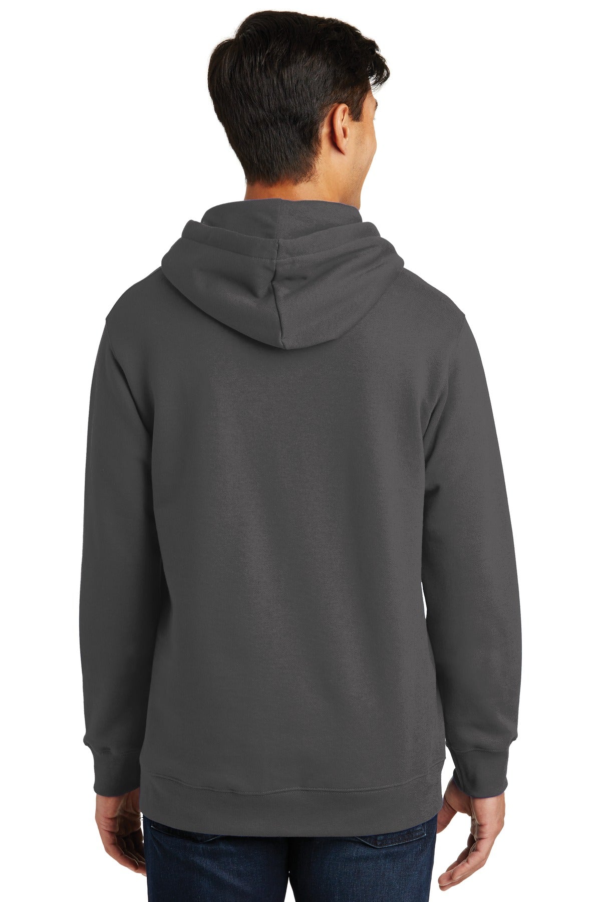 Charcoal Port & Company Fan Favorite Fleece Pullover Hooded Sweatshirt. PC850H