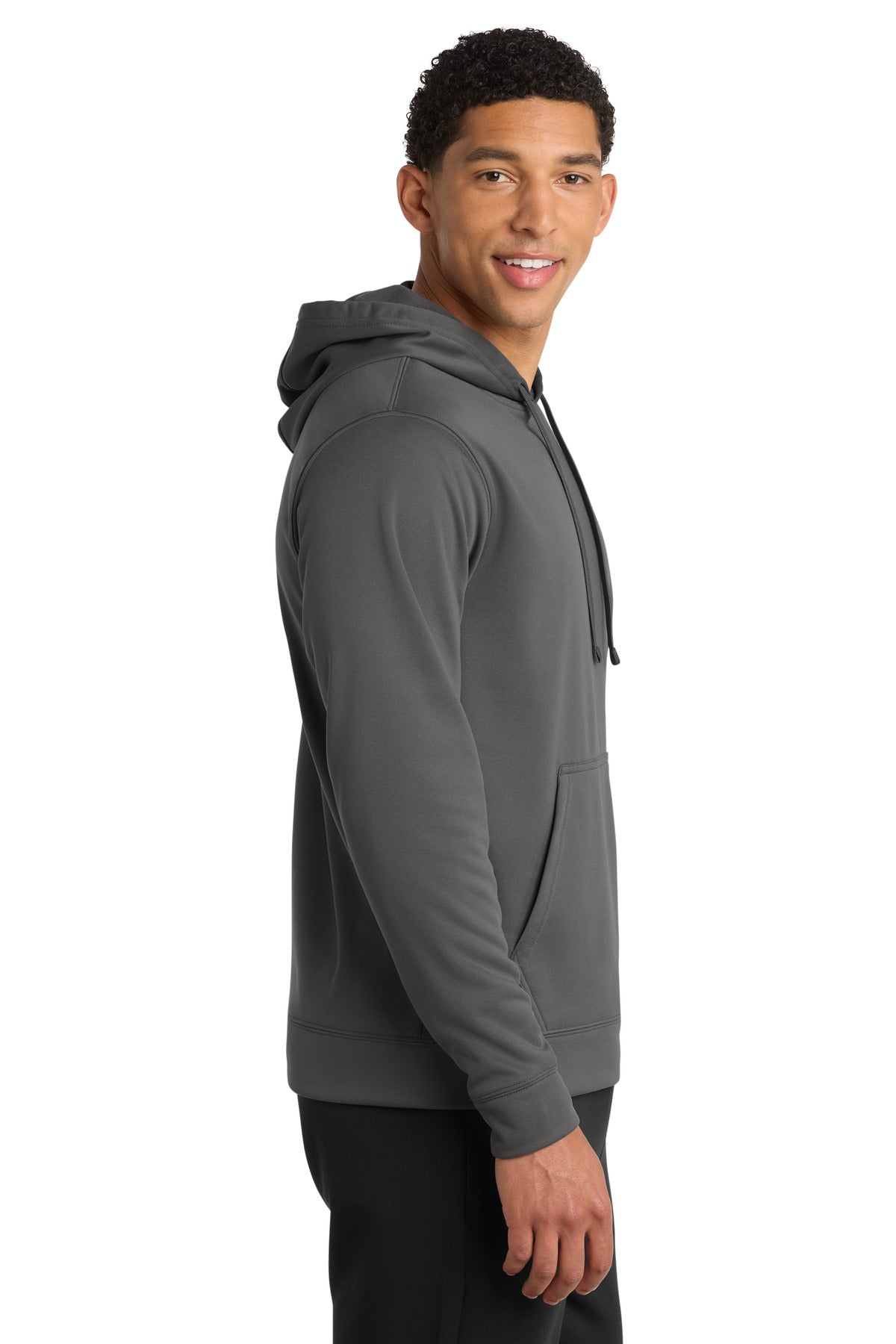 Charcoal Port & Company Performance Fleece Pullover Hooded Sweatshirt. PC590H