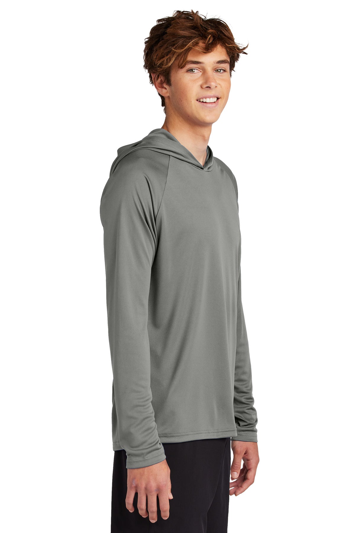 Charcoal Port & Company Performance Pullover Hooded Tee PC380H