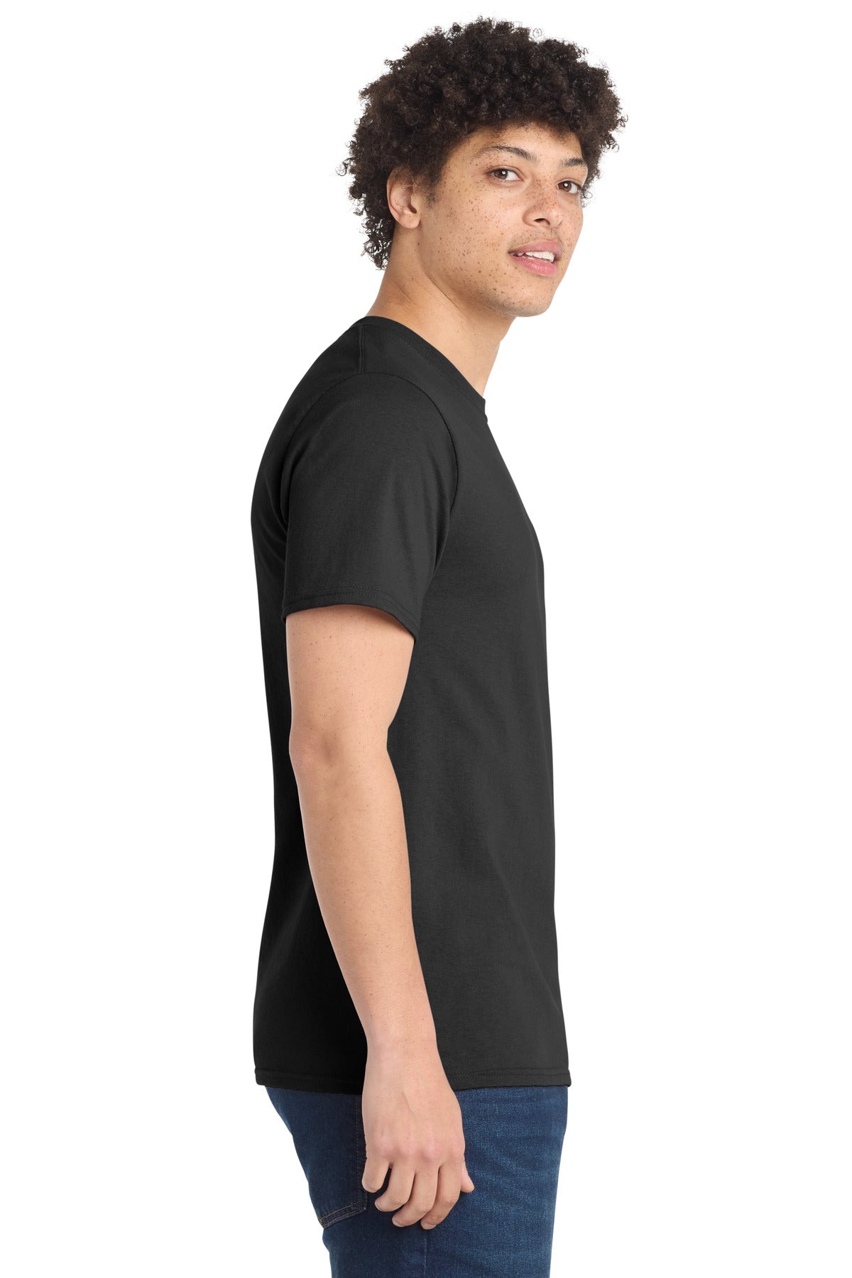 Charcoal Port & Company Tall Essential Tee. PC61T