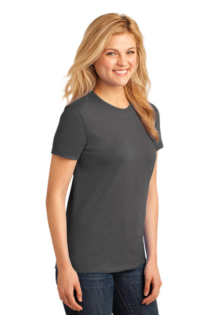 Charcoal Port & Company Women's Core Cotton Tee. LPC54