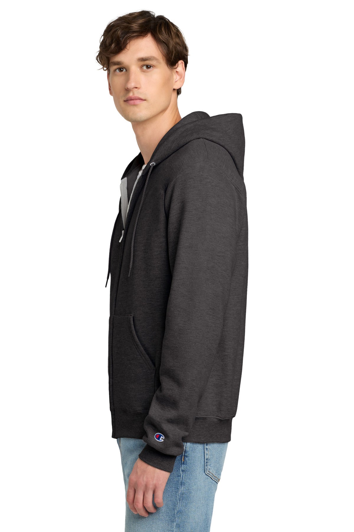 CharcoalHt Champion Powerblend Full-Zip Hoodie.S800
