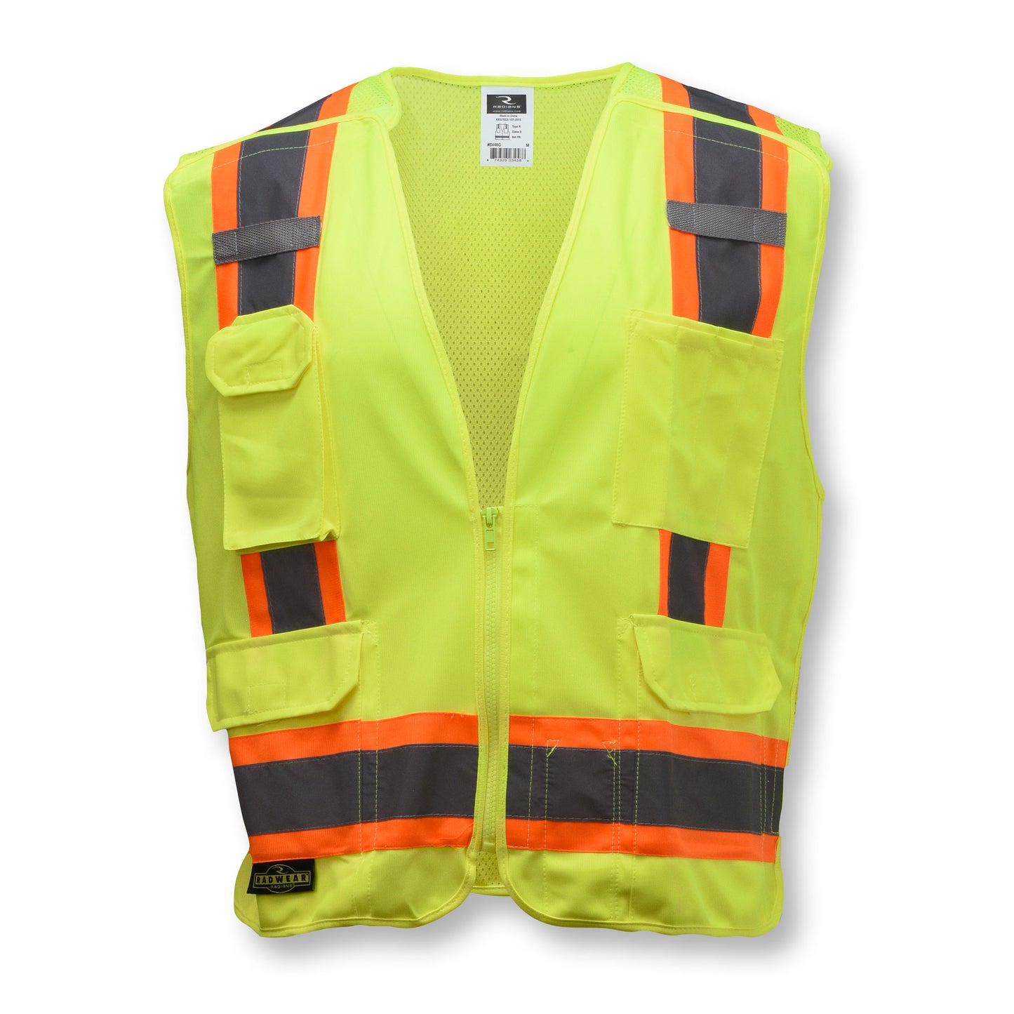 SV46 Surveyor Type R Class 2 Breakaway Two Tone Safety Vest - Green - Size 2X