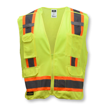 SV46 Surveyor Type R Class 2 Breakaway Two Tone Safety Vest - Green - Size 2X