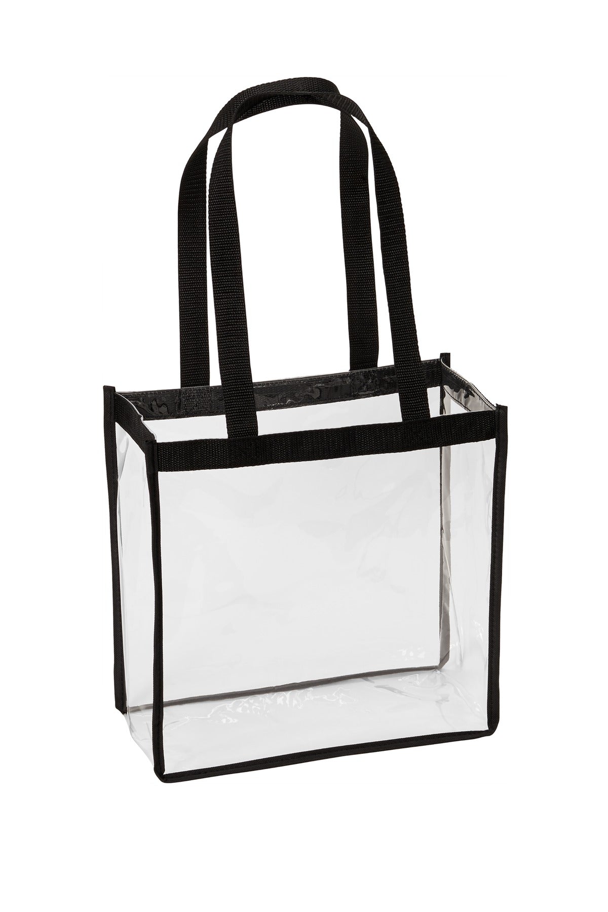 Clear/Black Port Authority Clear Stadium ToteBG430