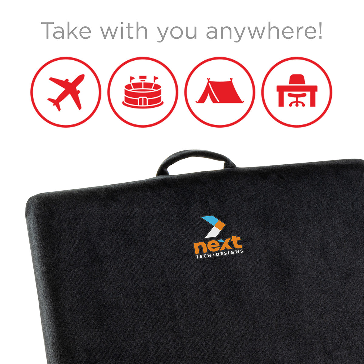 Black Comfort Logic™ Anywhere Seat Pad