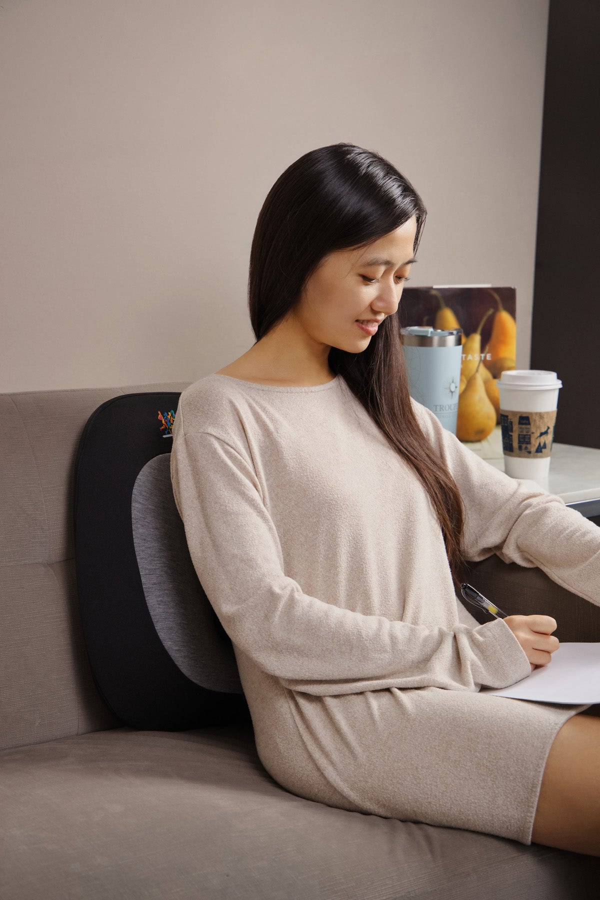 Black/Gray Comfort Logic™ Heavenly Support Back Pillow