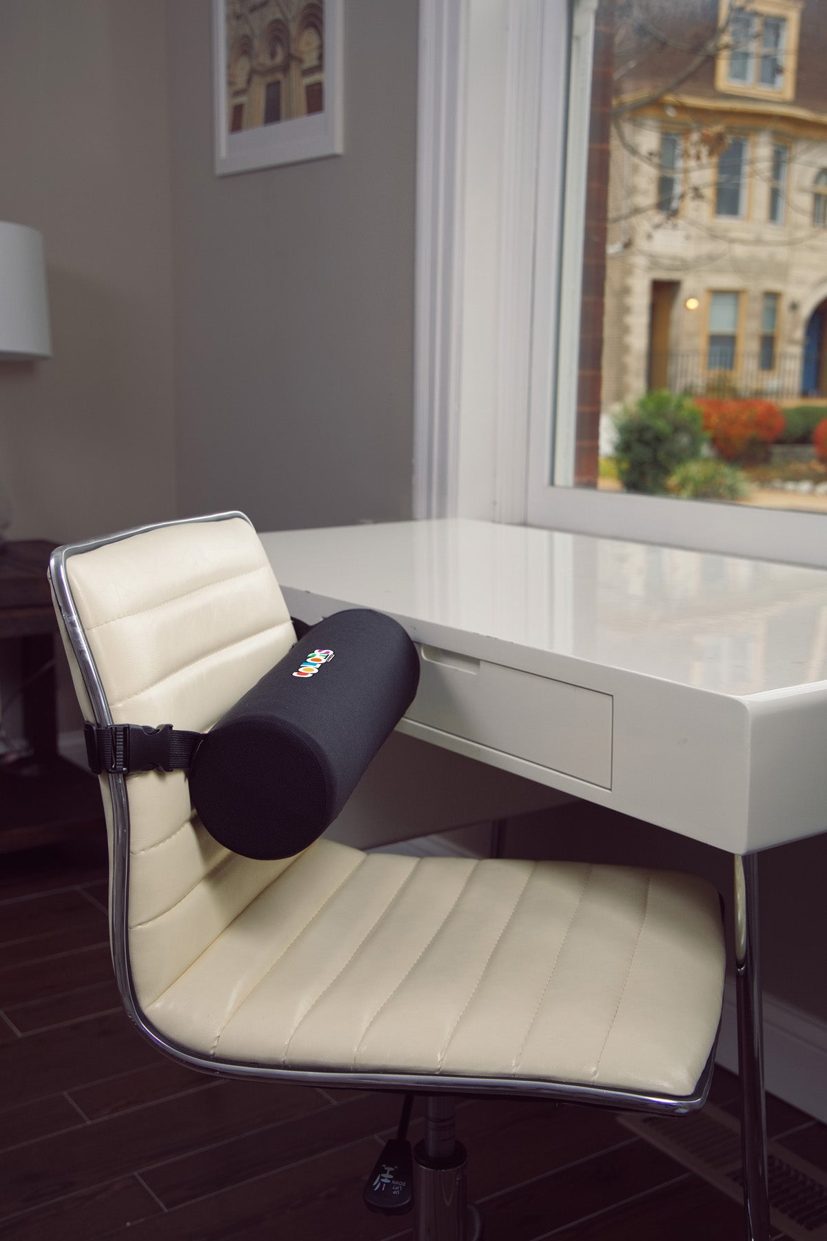 Black Comfort Logic™ Lumbar Support Roll Pillow