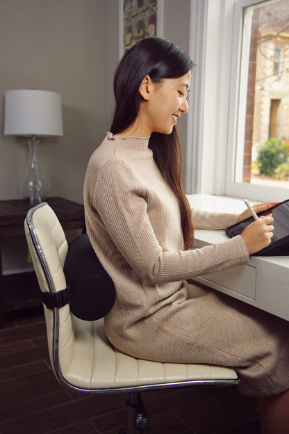 Black Comfort Logic™ Lumbar Support Roll Pillow