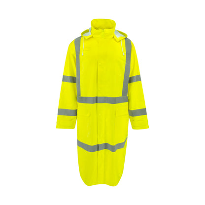 RW08C Class 3 Self-Extinguishing Raincoat - Lime - Size  2X