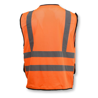 SV59B Type R Class 2 Heavy Duty Surveyor Safety Vest with Zipper - Hi-Vis Green - Size 2X