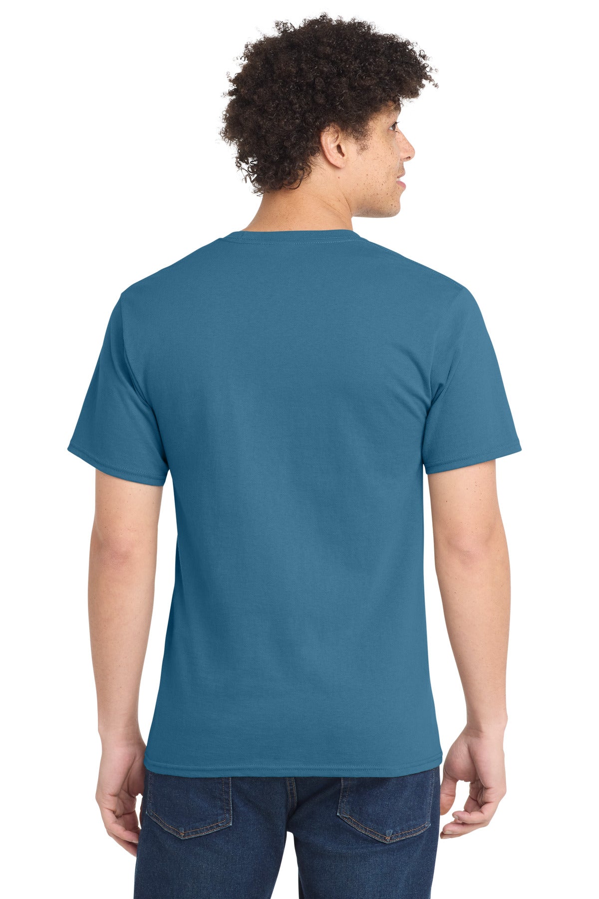 Colonial Blue Port & Company Tall Essential Tee. PC61T