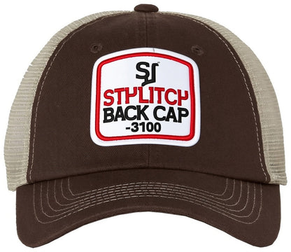 Contrast-Stitch Mesh-Back Cap - 3100