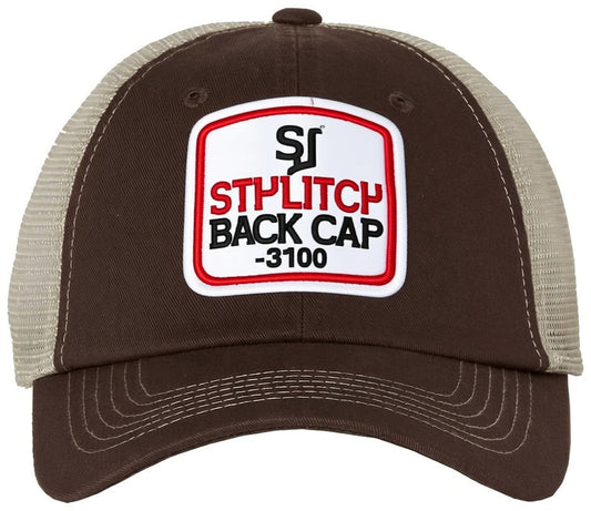 Contrast-Stitch Mesh-Back Cap - 3100