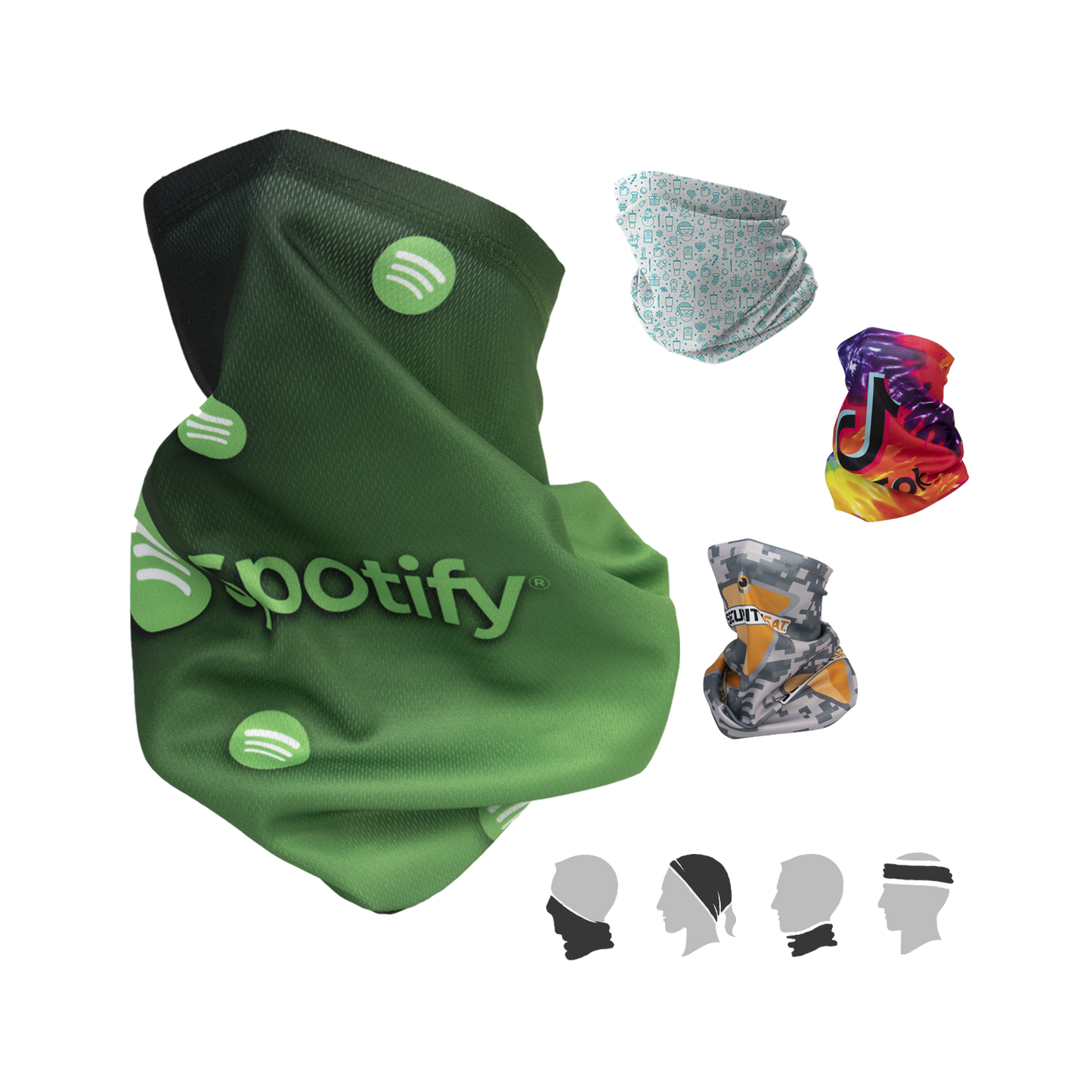 White Cooling Towel Neck Gaiter