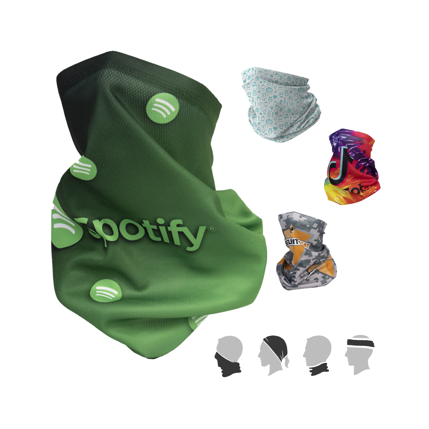 White Cooling Towel Neck Gaiter