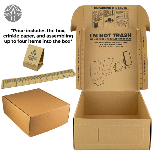 Tan Corrugated Box Made From Recycled Material