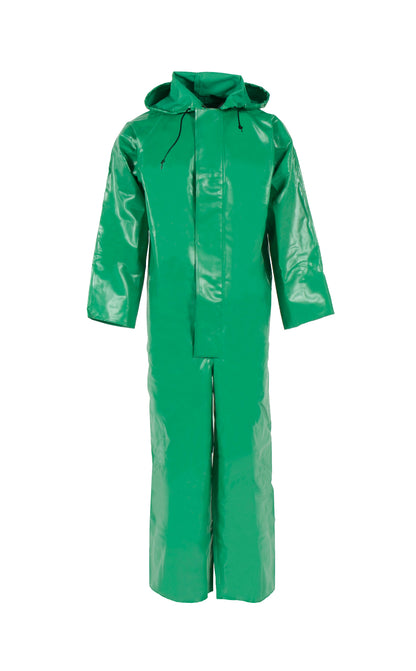 96ACA Chem Shield Coverall with Hood - Green - Size 4X