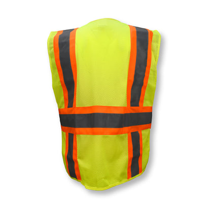 SV24-2 Type R Class 2 Breakaway Expandable Two Tone Mesh Safety Vest - Green - Size 3X-5X
