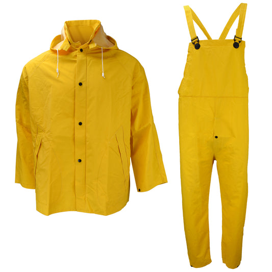 1600S Economy 3-Piece Rain Suit - Safety Yellow - Size 2X